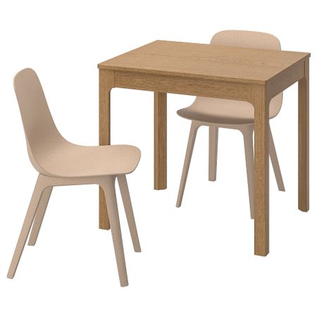 Стол и 2 стула, 80, 120 cm IKEA ODGER ОДГЕР, EKEDALEN ЛЕН ЭКЕДАЛЕН 492.214.01