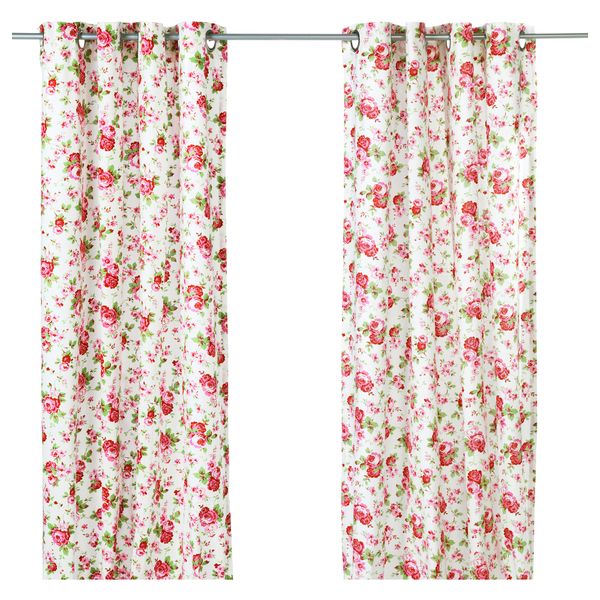 Гардины, 1 пара РОЗАЛИ, белый (145x300 см) - схема-чертеж с размерами