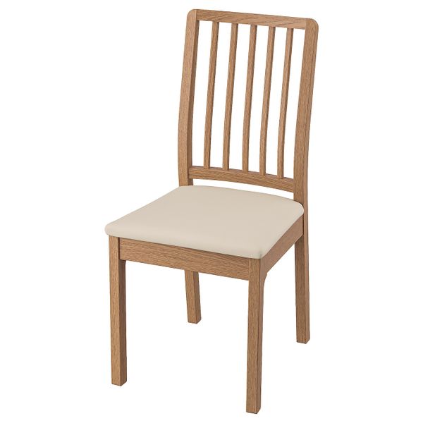 Стул, дуб/Хакебу бежевый IKEA EKEDALEN ЭКЕДАЛЕН 794.293.53 - фото 1