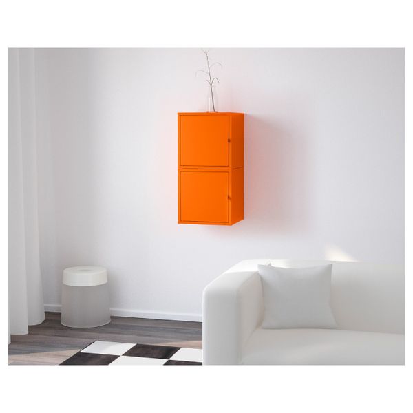 Комбинация для хранения, оранжевый/оранжевый 35x70 см IKEA ЛИКСГУЛЬТ 192.440.41 - фото 2