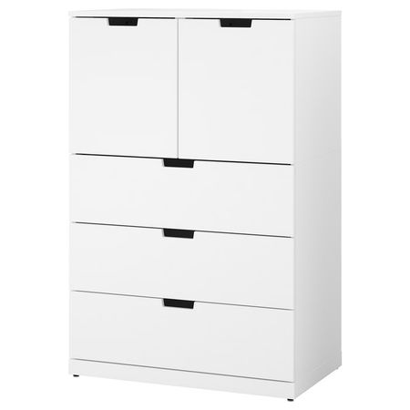 NORDLI Комод с 5 ящиками - белый 80x122 см
