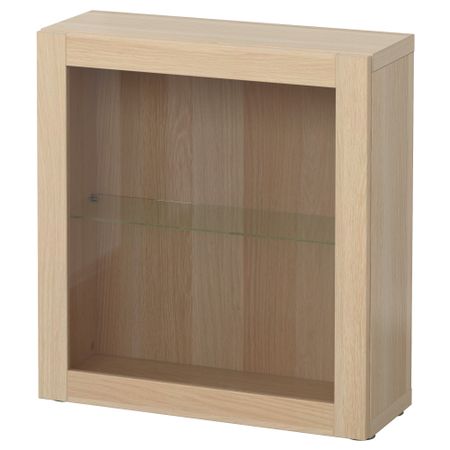 Стеллаж со стеклянная дверью, 60x22x64 cm IKEA BESTÅ БЕСТО 390.469.45