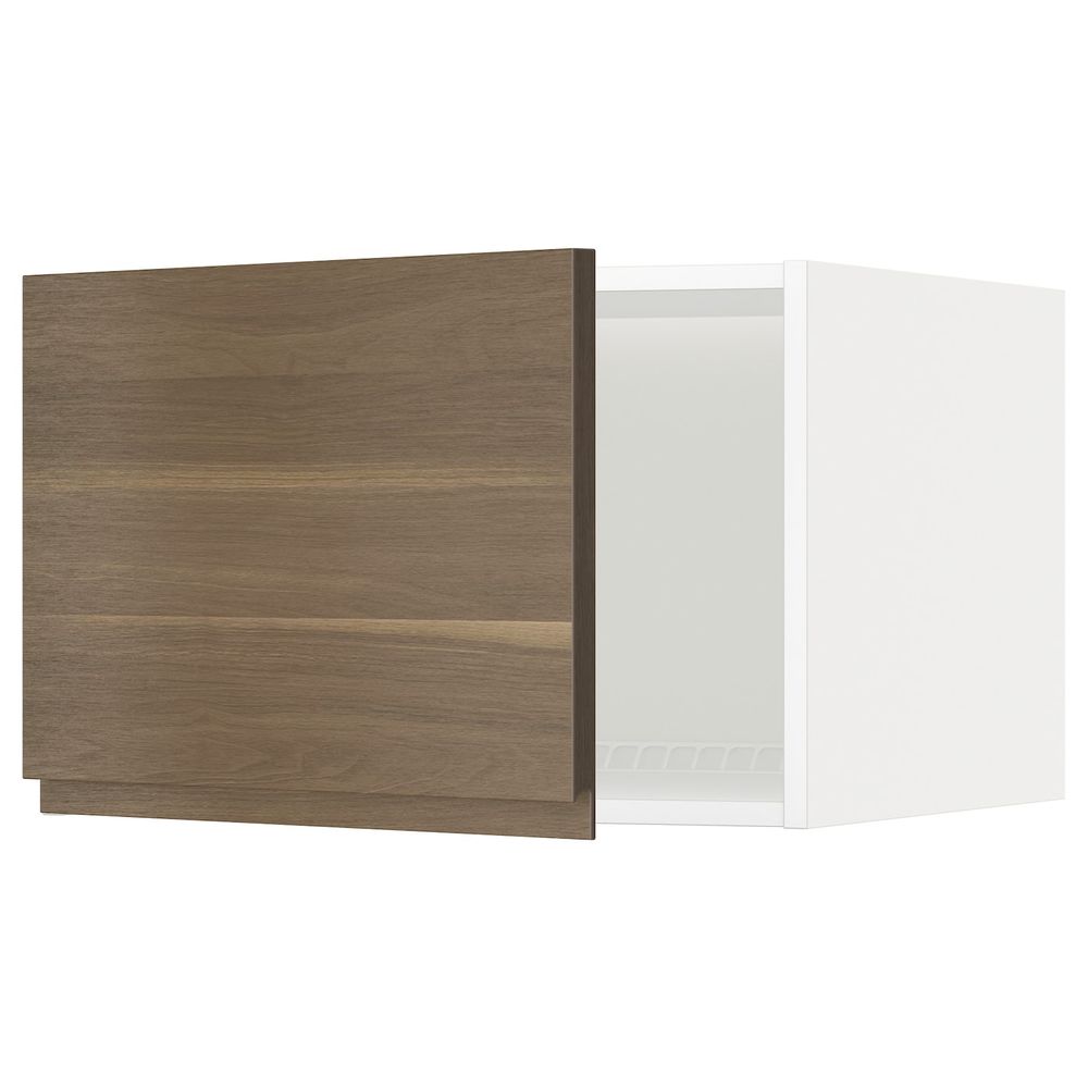 Верхний шкаф на холодильник/морозильн, белый/Воксторп грецкий орех 60x40 см IKEA METOD МЕТОД 392.251.93 - схема-чертеж с размерами