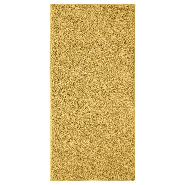 Ковер, длинный ворс, желто-коричневый, 57x120 см IKEA АЛЛЕРСЛЕВ 704.299.65 - фото 1