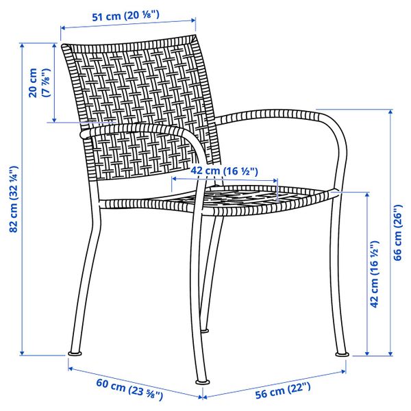 IKEA в интерьере - схема-чертеж с размерами