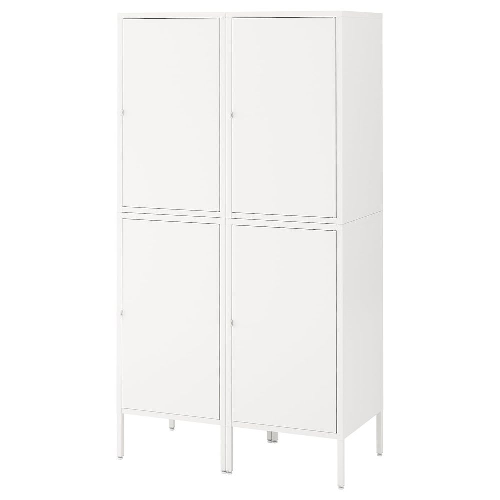Комбинация для хранения с дверцами, белый 90x47x167 см IKEA HÄLLAN ХЭЛЛАН 792.494.08 - фото 1