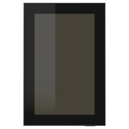 Стеклянная дверь ЮТИС, дымчатое стекло, черный