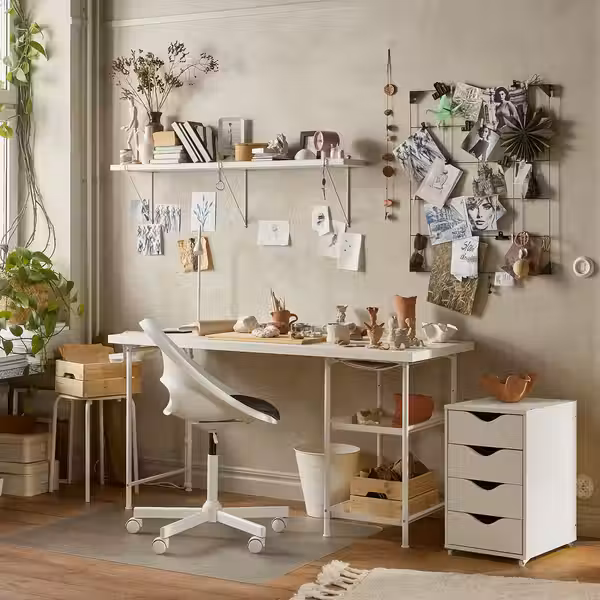 FRIIDROTT Тумба с ящиками на колесах - белый 35x56 см - фото 5