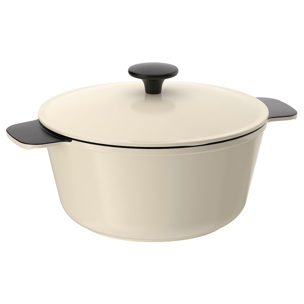 Казан с крышкой, белый с оттенком, 3 л IKEA СЕНИОР 303.834.98 - фото 1