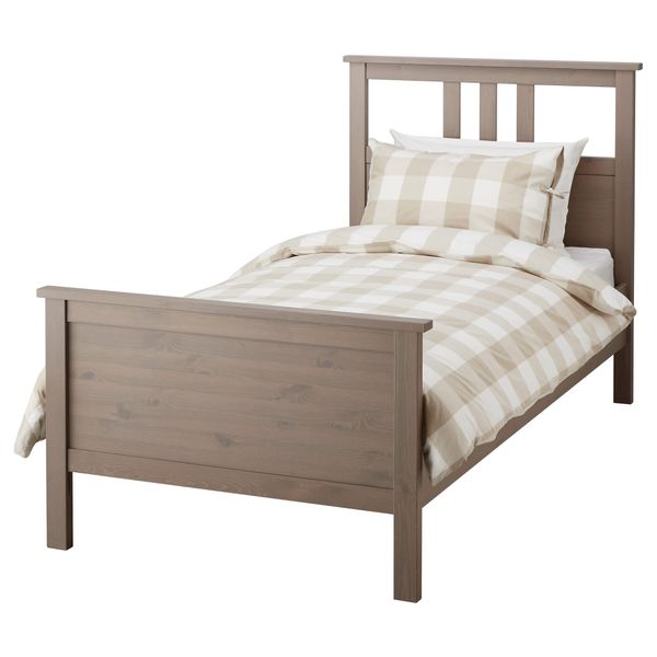 Каркас кровати ХЕМНЭС, серо-коричневый (90x200 см) - схема-чертеж с размерами