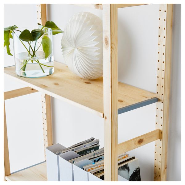 1 секция, полки ИВАР, сосна (89x30x179 см) - схема-чертеж с размерами