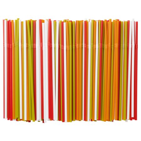 Трубочка СОДА, бел/зелен, красный/оранжевый