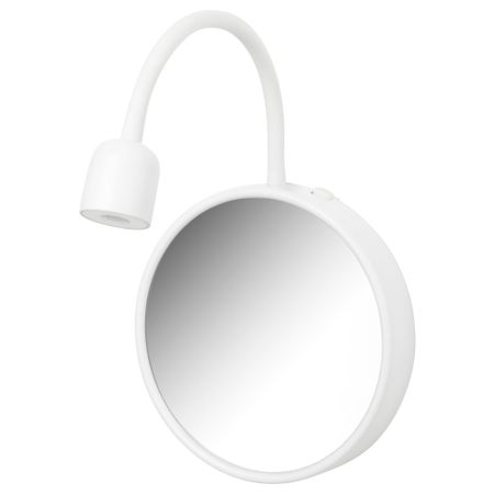Светодиодное бра с зеркалом БЛОВИК, с батарейным питанием белый