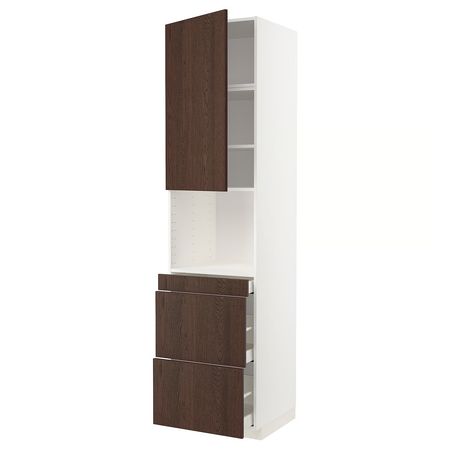 METOD / MAXIMERA Высокий шкаф д/СВЧ/дверца/3ящика