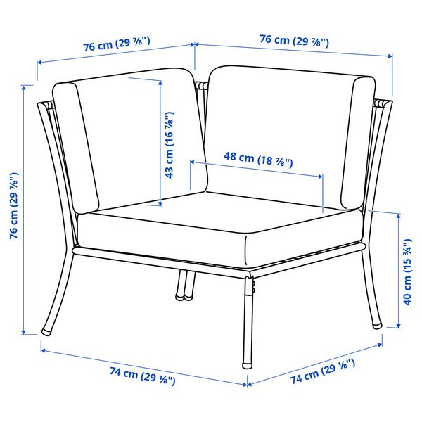 IKEA, дополнительный ракурс - схема-чертеж с размерами
