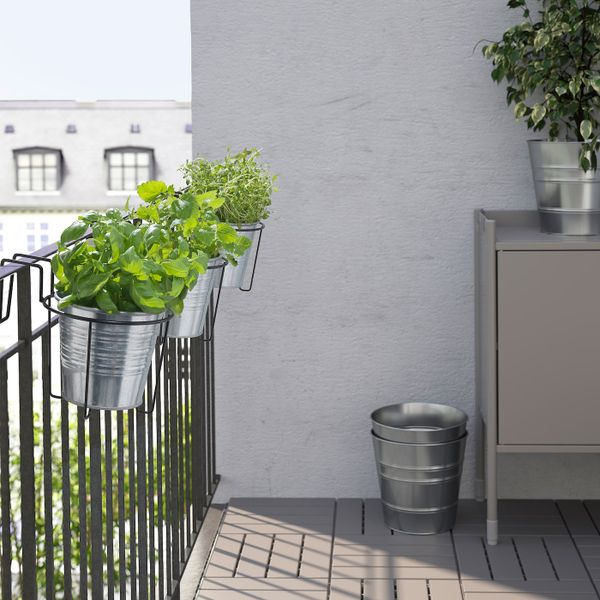 Держатель для кашпо, для дома, улицы черный 16 см IKEA SVARTPEPPAR СВАРТПЕППАР 905.052.46 - схема-чертеж с размерами