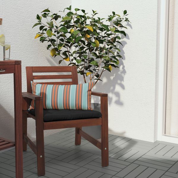 Подушка для дома/сада, оранжевый/голубой 30x58 см IKEA ФУНКЁН 304.384.53 - фото 3