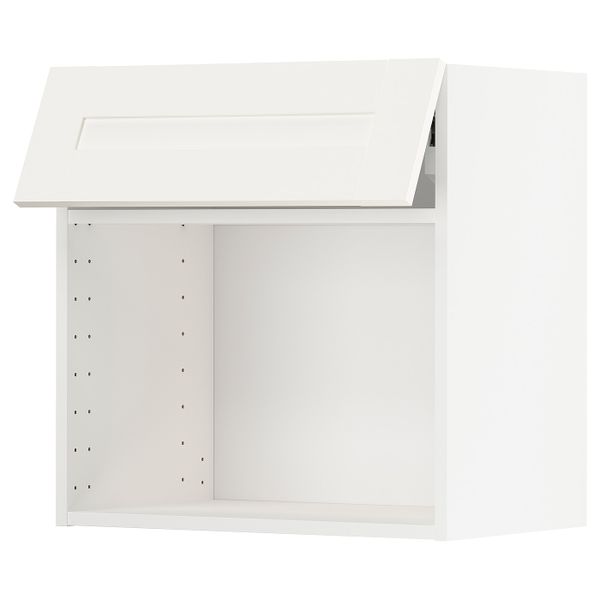 Навесной шкаф для СВЧ-печи, белый/Сэведаль белый 60x60 см IKEA METOD МЕТОД 193.917.20 - схема-чертеж с размерами