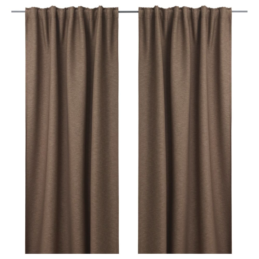 Затемняющие гардины, 2 шт., коричневый 145x300 см IKEA VILBORG ВИЛБОРГ 403.802.01 - фото 1