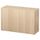 Стеллаж с дверью БЕСТО, Лаппвикен под беленый дуб (60x20x38 см)