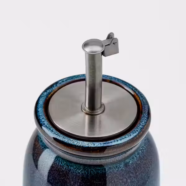 BRUGDHAJ БРУГДХЭЙ Бутылка для масла/уксуса - синий 19 см - схема-чертеж с размерами