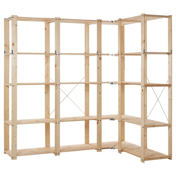 4 секции, угловой ГОРМ, хвойное дерево (246x164x55x233 см) - схема-чертеж с размерами