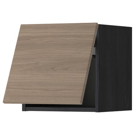 Горизонтальный навесной шкаф МЕТОД, черный, Брокхульт светло-серый