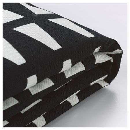 Чехол кресла-кровати ЛИКСЕЛЕ, Эббарп черный/белый