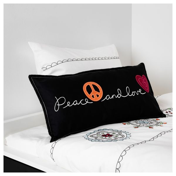 Подушка ВЭНСКАПЛИГ, черный (30x60 см) - схема-чертеж с размерами