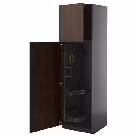 METOD Высокий шкаф с отд д/акс д/уборки