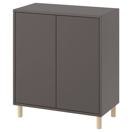 Комбинация шкафов с ножками, темно-серый, дерево 70x35x80 см IKEA EKET ЭКЕТ 993.880.02