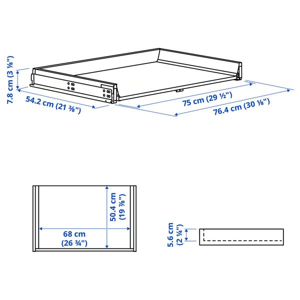 IKEA, дополнительный ракурс - схема-чертеж с размерами