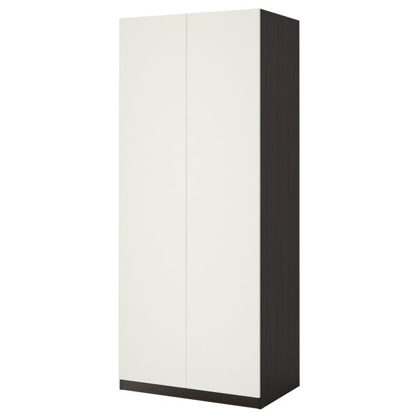 Гардероб ПАКС, черно-коричневый, Танем белый - схема-чертеж с размерами