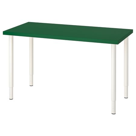 Стол, зеленый, белый 120x60 см IKEA LINNMON ЛИННМОН / OLOV ОЛОВ 193.355.07