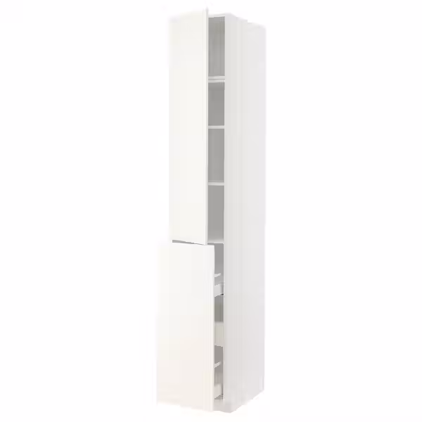 METOD / MAXIMERA Высокий шкаф/выдв секц/3ящ/1дв/2плк - фото 1