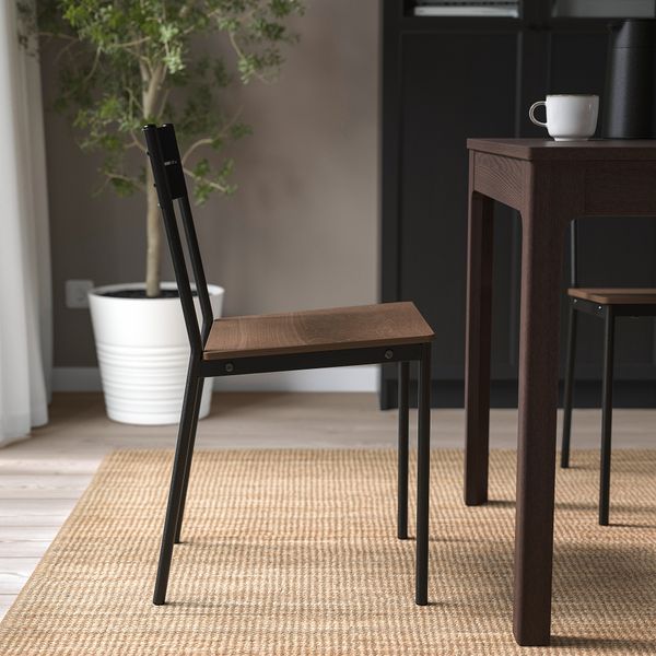 Стул, черный, коричневая морилка IKEA SANDSBERG САНДСБЕРГ 704.129.60 - фото 7