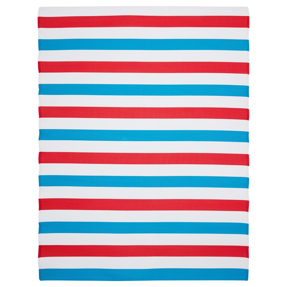 Ковер безворсовый СОММАР 2019, д/дома/улицы синий, красный синий белый/красный (180x240 см) - фото 1