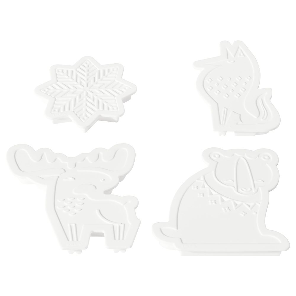 Формочки для печенья, 4 шт. БАКГЛАД, различные формы белый - фото 1