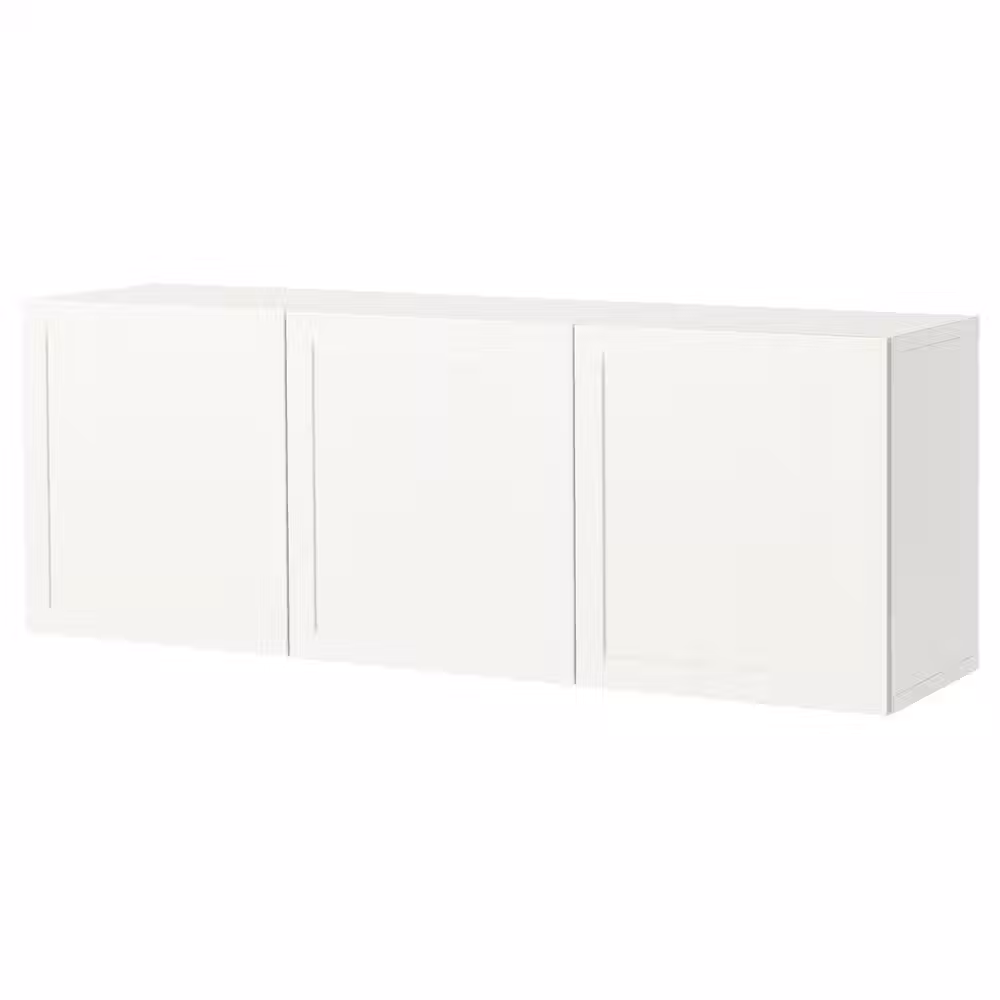 BESTÅ Комбинация настенных шкафов - белый/пипмакаре белый 180x42x64 см - фото 1