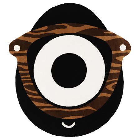 Ковер, короткий ворс ФЁРНИАД, черный (153x170 см)