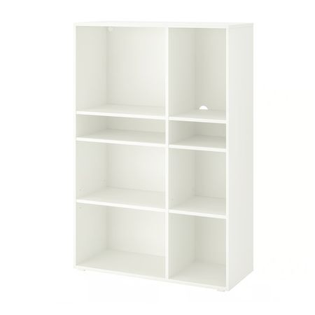 VIHALS Стеллаж с 6 полками - белый 95x37x140 см