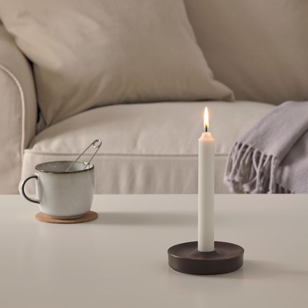 Подсвечник, темно-коричневый 11 см IKEA ÄROFULL ЭРОФУЛЛ 005.013.75 - фото 3