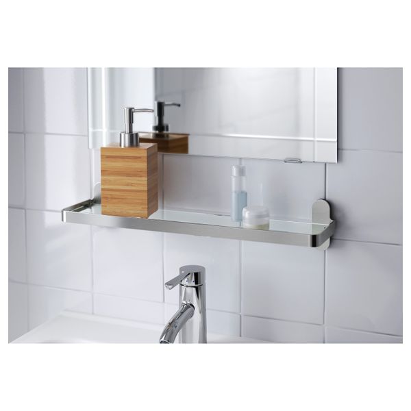 Полка стеклянная 47x11 см IKEA BROGRUND БРОГРУНД 403.497.48 - фото 3