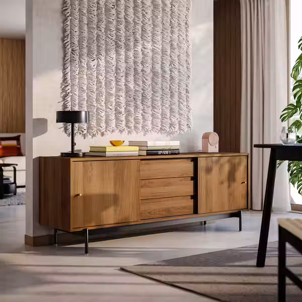 RÅDMANSÖ Тумба под ТВ - коричневый под грецкий орех 176x48x66 см - фото 3