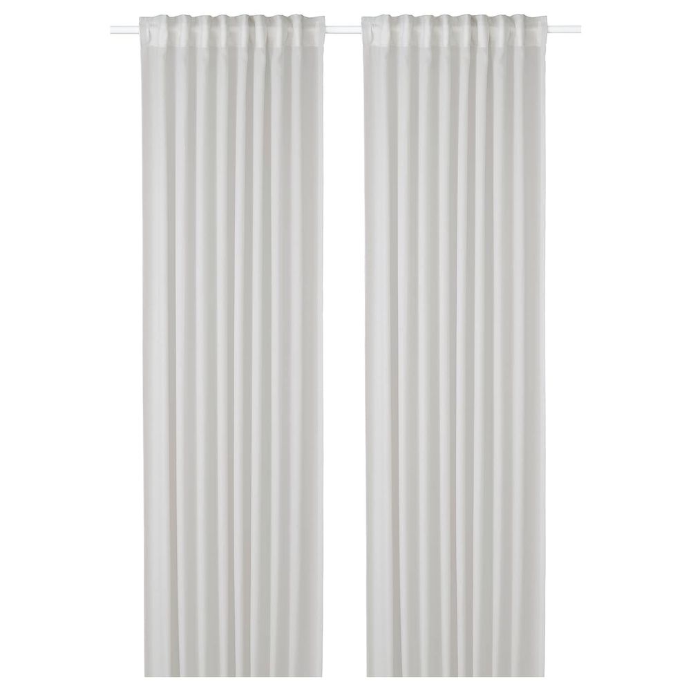 Гардины, очищающие воздух, 2 шт., светло-серый 145x300 см IKEA GUNRID ГУНРИД 504.592.27 - фото 1
