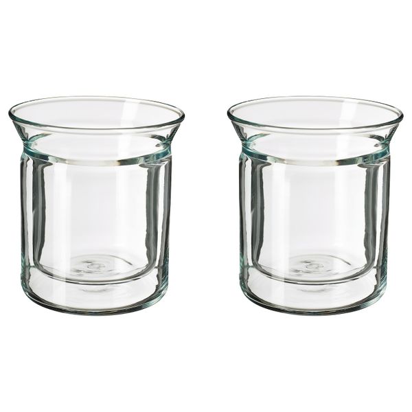 Стакан, двуслойные стенки, прозрачное стекло, 15 сл IKEA АВРУНДАД 703.589.82 - фото 1