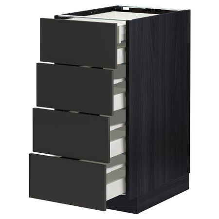 Напольный шкаф 4фасада,2нзк, 3 средних ящик IKEA METOD МЕТОД, MAXIMERA МАКСИМЕРА 794.987.18