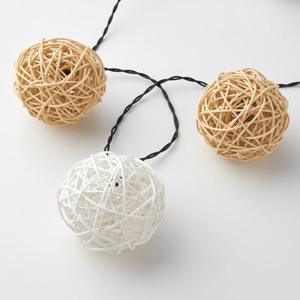 Гирлянда, 12 светодиодов, с батарейным питанием белый, бежевый IKEA SOLVINDEN СОЛВИДЕН 104.870.48 - фото 2