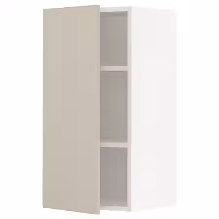 METOD Навесной шкаф с полками - белый/Havstorp бежевый 40x80 см