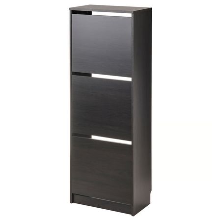 BISSA Галошница,3 отделения - черно-коричневый 49x28x135 см